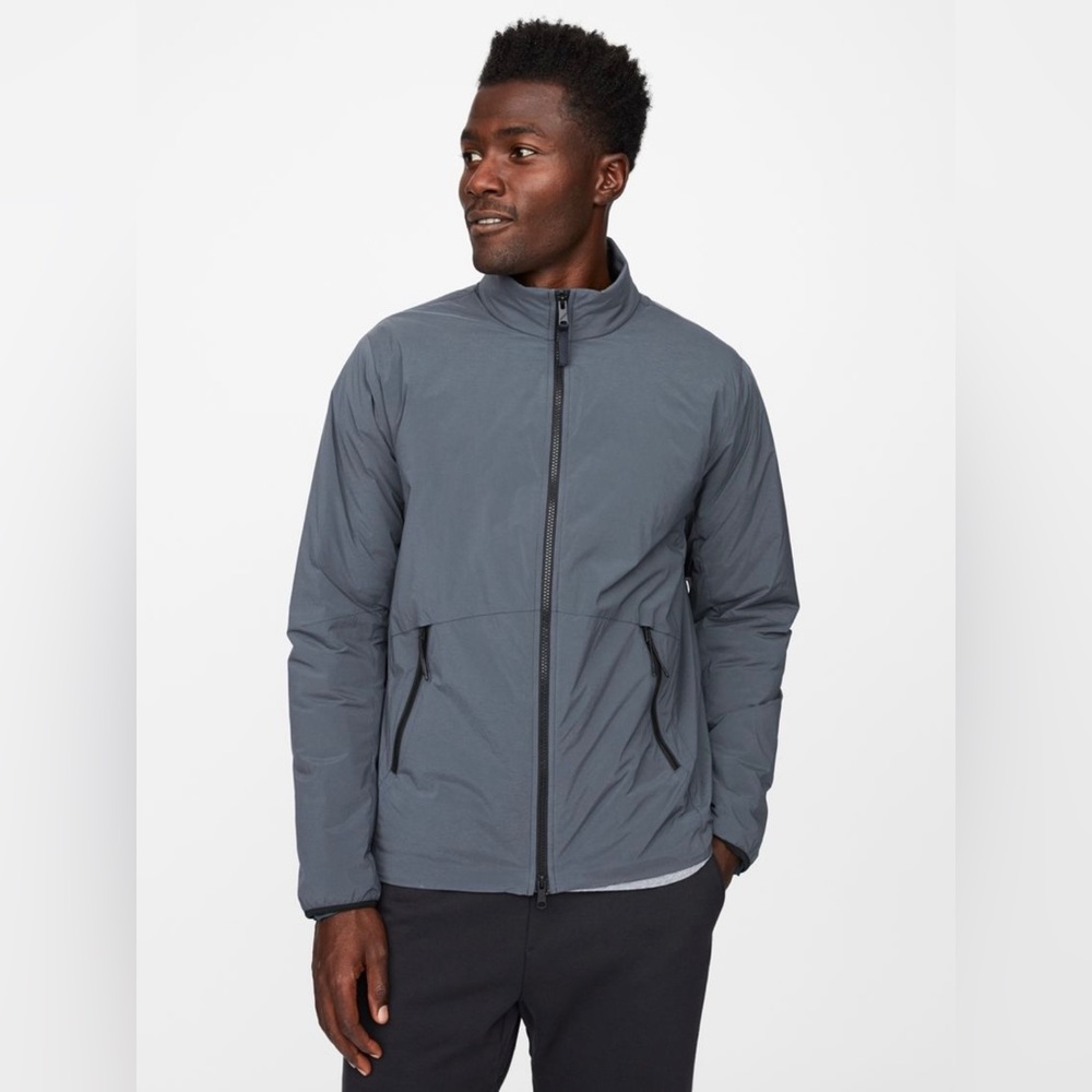 HILL CITY - Gap - Thermal Light Full Zip Jacket - Gray - Men L - $158 Retail NEW